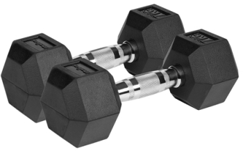 Cutie Greutati Dumbbell Hex Fonta Cauciucata 2x7kg Rebel Activ