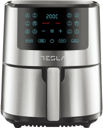 Friteuza aer cald Tesla AF501BX 5 L 1300W Panou digital 12 programe Inox 