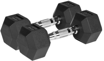 Gantere Fonta Cauciucate 4kg - Set 2 Bucati