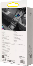 Incarcator auto Baseus imparte impreuna cu prelungitor 3x USB USB-C 120W gri 