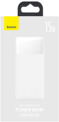 Incarcator portabil Baseus Bipow 20000mah 15w alb 