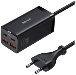 Incarcator rapid universal Baseus GaN3 Pro 2x USB-C 2x USB 100W PD3.0 QC4.0 AFC Negru 
