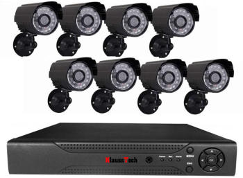 Kit Supraveghere Video Klausstech 8 Camere Varifocale 2.8 - 12 Mm Infrarosu Dvr Cu 4 Canale Full Hd Carcase Metalice Vizualizare Pe Te 