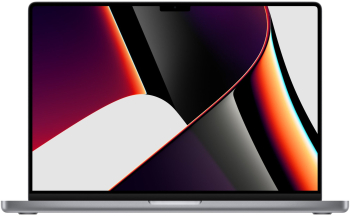 Laptop Apple MacBook Pro 16 2021 cu procesor Apple M1 Pro 10 nuclee CPU and 16 nuclee GPU 16GB 512GB SSD Space Grey Int KB 