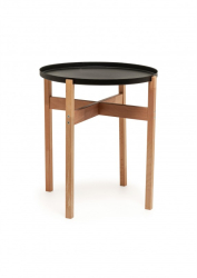 Masuta De Cafea Klausstech Contructie Rezistenta Din Metal Si Lemn Dimensiuni 46.50 X 46.50 X 52.50 Cm Curatare Usoara Design Modern N 