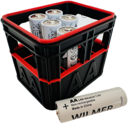 Organizator Baterii AA - Negru 