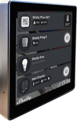 Panoul inteligent de control cu 5 butoane Shelly Wall Display negru 