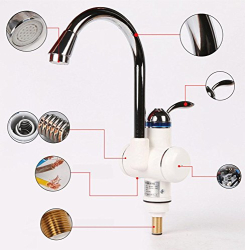 Robinet Electric Klausstech Pentru Incalzirea Apei Instant Apa Fierbinte 30° - 60° C Durata De Incalzire A Apei 3 - 5 Sec Functi 