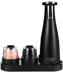 Set 3 Rasnite Condimente Electric Negru USB Adler 