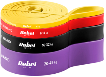 Set 4 Benzi de Latex Power Band 4-32kg Rebelactiv 