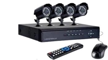 Sistem de Supraveghere CCTV KlaussTech 4 Camere video de exterior FULL HD DVR AHD - HDMI Senzor miscare 2MP Telecomanda Negru 