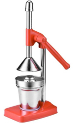 Storcator Mecanic De Citrice/fructe Klausstech Fabricat Din Fonta Si Sita Din Inox Separator De Pulpa Culoare Argintiu Si Portocaliu 
