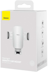Suport auto Baseus Metal Age II pentru grila de ventilatie argintiu