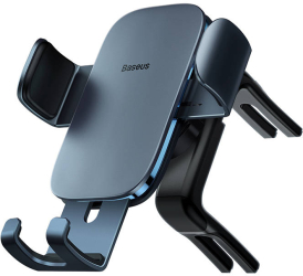 Suport auto Baseus Metal Age II pentru telefon cu prindere pe grila rotunda de ventilatie gri 