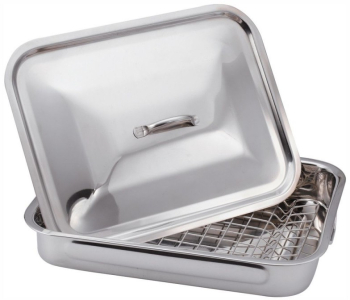 Tava Din Inox Klausstech Destinata Folosirii La Cuptor Si La Gratar Cu Capac Dimensiune 38 X 28 X 6 Cm Usor De Folosit Ergonomica Arg 