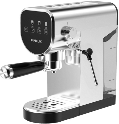 Espressor Finlux FEM-1855 Filtrare dubla Control tactil Spumare perfecta 1360 W Presiune 20 bar 0.9 l Inox 