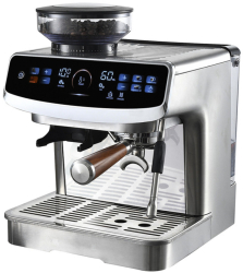 Espressor Finlux FEM-1935D Rasnita incorporata Control tactil Abur puternic Pompa ULKA 20 bar 2.2 l 2450 W Inox 