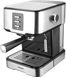Espressor manual Heinner Brassile HEM-850IXBK 850W 15bar rezervor detasabil 1.5L filtru dublu din inox Negru/Inox