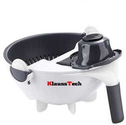 Feliator Klausstech De Legume Multifunctional 7 Lame Protectie Degete Bol Pentru Scurgere Otel Inoxidabil Alb 