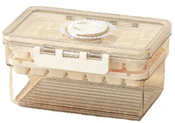 Forma de Gheata Cyrax Doua Straturi Inchidere Etans din PP+PET 19 x 12 x 9.5 cm Bej 