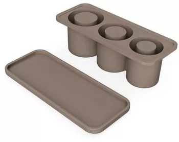 Forma pentru Gheata Cyrax din Silicon cuburi de gheata forme rotunde inghetare rapida 20.7 x 8.4 x 6.5 cm Maro 