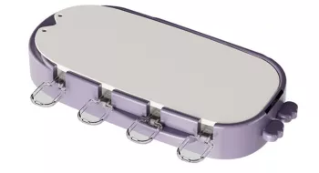 Forma pentru inghetata Cyrax 4 compartimente forme cu animalute materialsilicon si ABS 21 x 12.8 x 3cm mov 