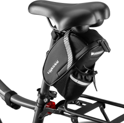 Geanta bicicleta Montare sub sa Zagatto Neagra Impermeabila Usor de montat Elemente reflectorizante Dimensiuni 23x9 5x9 5 cm Comparti 