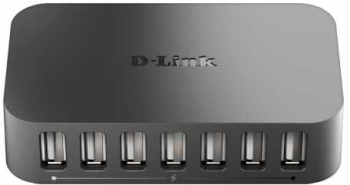 Hub USB Cu 7 Porturi 7 X USB 2.0 D-link Dub-h7 Alimentare La Retea Negru