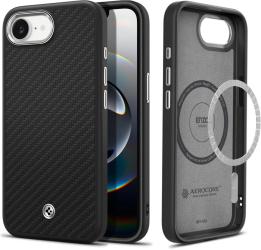 Husa pentru iPhone 16e - Spigen Enzo Aramid MagSafe - Matte Black 