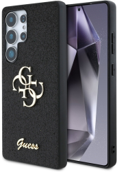 Husa pentru Samsung Galaxy S25 Ultra - Guess Glitter Script Big 4G Logo GUHCS25LHG4SGK - Black 