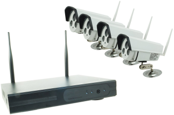 Kit Complet De Supraveghere Cu Set De 4 Camere Wifi Klausstech Conectare Vga Sau Hdmi Rezolutie 720p 