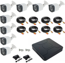 Kit Supraveghere Video Klausstech Full Hd 2 Mp 8 Camere Sistem Plug & Play 2018 