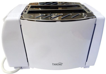 Prajitor De Paine Home Putere 1300 W 4 Felii Functie 7 Trepte De Reglaj Functie Cooltouch Buton Stop Tava Firimituri Culoare Alb 