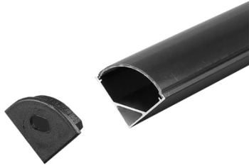 Profil Aluminiu 2m LED 15.8x15.8 Negru - Material Deosebit 