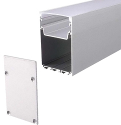 Profil aluminiu banda Led 2m 75mm x 50mm alb 