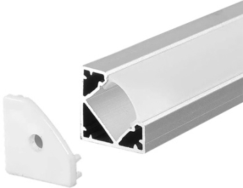 Profil aluminiu pentru banda LED 2m 19x19mm - Negru 
