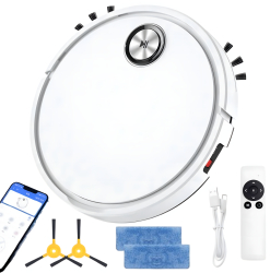 Robot de Aspirare 2 in 1 Butoarka® Aspirare and Spalare Simultana 20 W 2000mAh Putere aspirare 2999 Pa Autonomie 90 min Recipien 