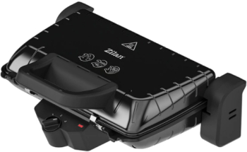 Sandwich-maker Putere 1600w Deschidere 180 ° Recipient Pentru Scurgere Placi Antiaderente Termostat Reglabil Negru 