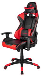 Scaun De Gaming Warrior Cu Reglare Inclinare Material Baza Pu/pvc Mecanism De Blocare Latime Sezut 53 Cm 2 Perne Inaltime Spatar 84 C 