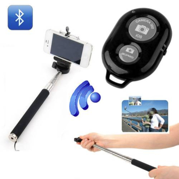 Selfie Stick Klausstech Extensibil Muvit Suport Telefon Telecomanda Bluetooth Violet