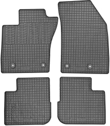 Set 4 Covorase Auto Stil Tavita din Cauciuc Moale si Flexibil Compatibile cu Fiat Tipo Hatchback si Combi 2016 - Prezent Culoare Negru 