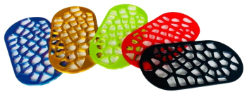 Set 5 capace de sapuniera compatibile model Wave &ndash printate 3D din PLA biodegradabil &ndash Multicolor 