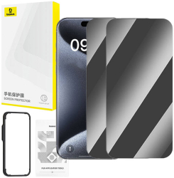 Set de 2 bucati sticla securizata Baseus pentru iPhone 15 Pro Max. 