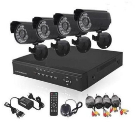Sistem Supraveghere Cctv Kit Dvr 4 Camere Exterior/interior 1 Hdmi 220 Volti Izowe