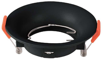 Spot Corp LED rotund pentru becuri Gu10 de culoare neagra. 