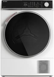 Uscator de rufe Sharp KD-NHL8S9GW3 Pompa de caldura Motor inverter Bubble drum Control tactil LED 8 kg 15 programe Clasa A+++ Alb 