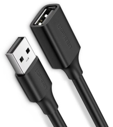 CABLU USB Ugreen prelungitor US103 USB 2.0 M la USB 2.0 T 1 m negru 10314 