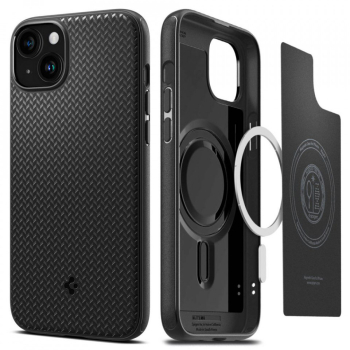 Husa pentru iPhone 15 - Spigen Mag Armor - Matte Black 