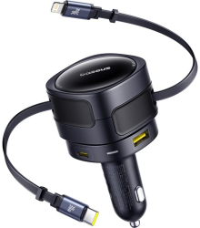 Incarcator auto Baseus Pro 1x USB-C + USB-A 90W Negro