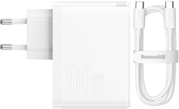 Incarcator de Perete Baseus USB-C Profesional Alb Gan5 Pro 